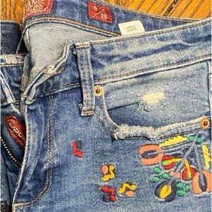 Lucky Brand Embroidered Jeans